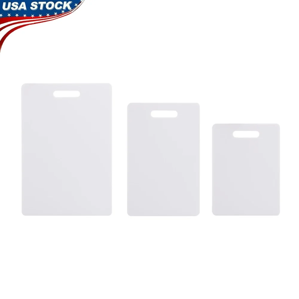 

3 Piece Reversible Poly Cutting Board Set Non Absorbent Dishwasher Safe Odor Stain Resistant Kitchen Essential Food Prep