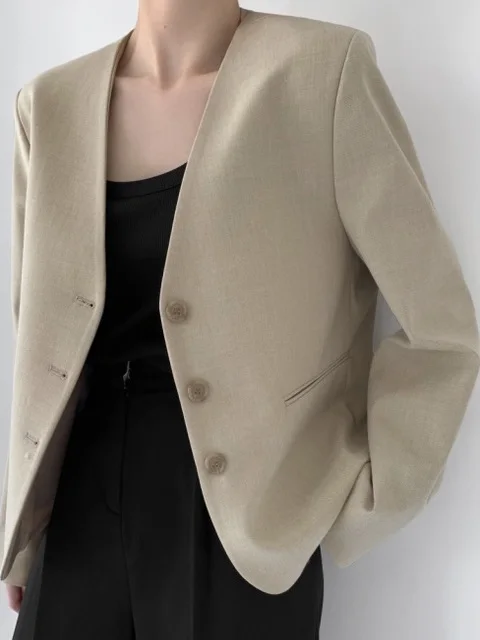 

Ele V-Ne женский костюм Jaet Faionable, высококачественное утягивающее шикарное корейское пальто на одной пуговице для поездок на работу, длинное пальто све