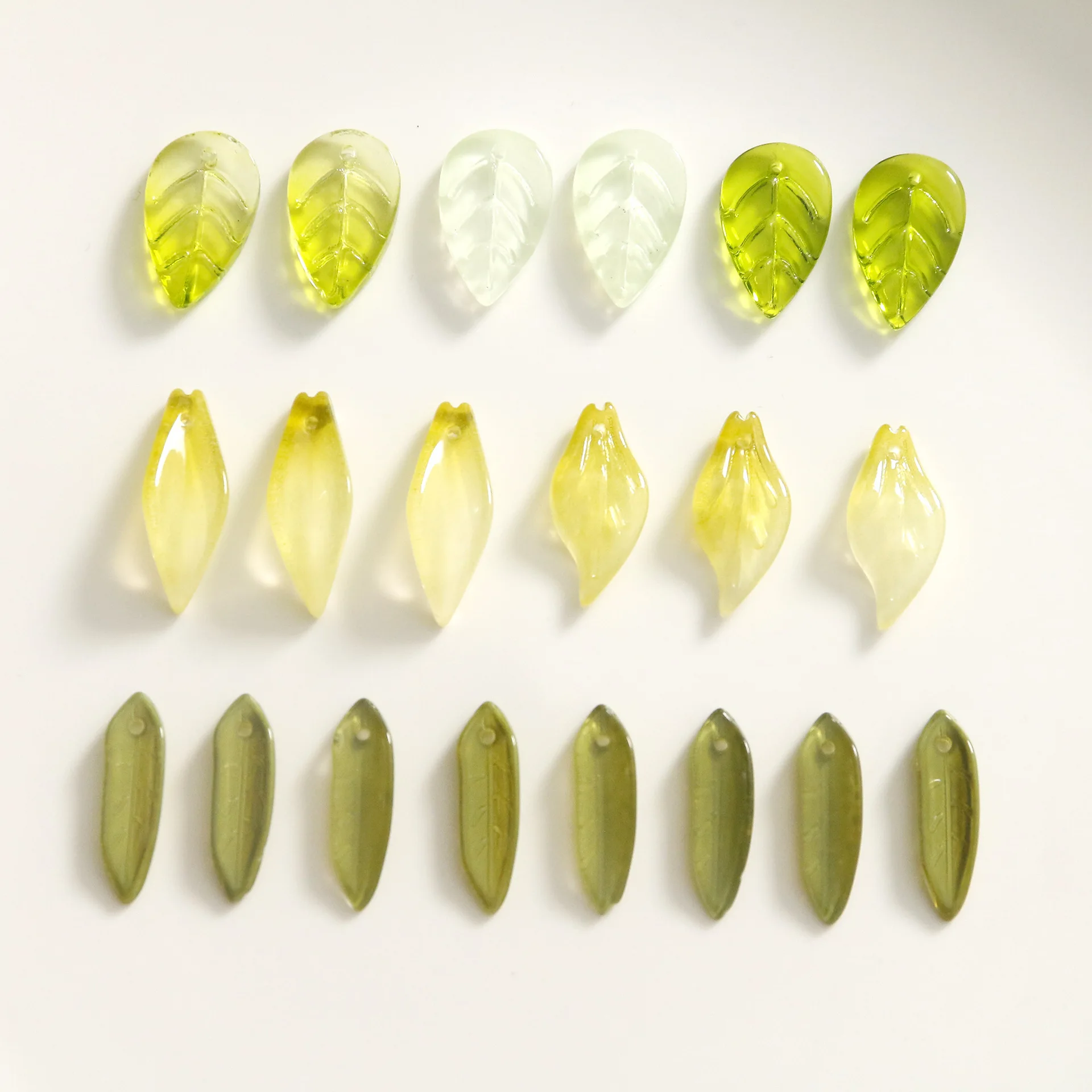 10pcs New Fashion Acrylic Pendant Charms Handmade Green Lead Necklace Earrings Pendant Charms Diy Jewelry Making Findings