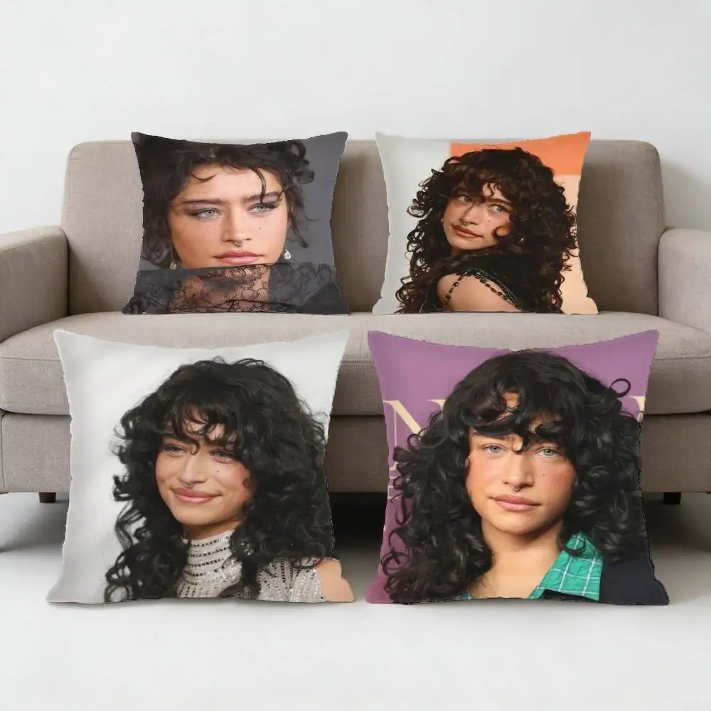 

Odessa Azion Rachel Mizler Pillow Case Anti-dustmite Pillowcase Invisible zipper silky short plush Sofa cushion cover