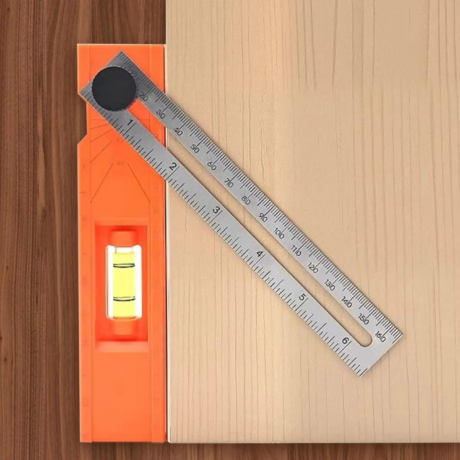 Ferramentas de medição para carpintaria, régua de escrita, guia ajustável com marcação de ângulo de 15-90 graus para medidor de layout portátil