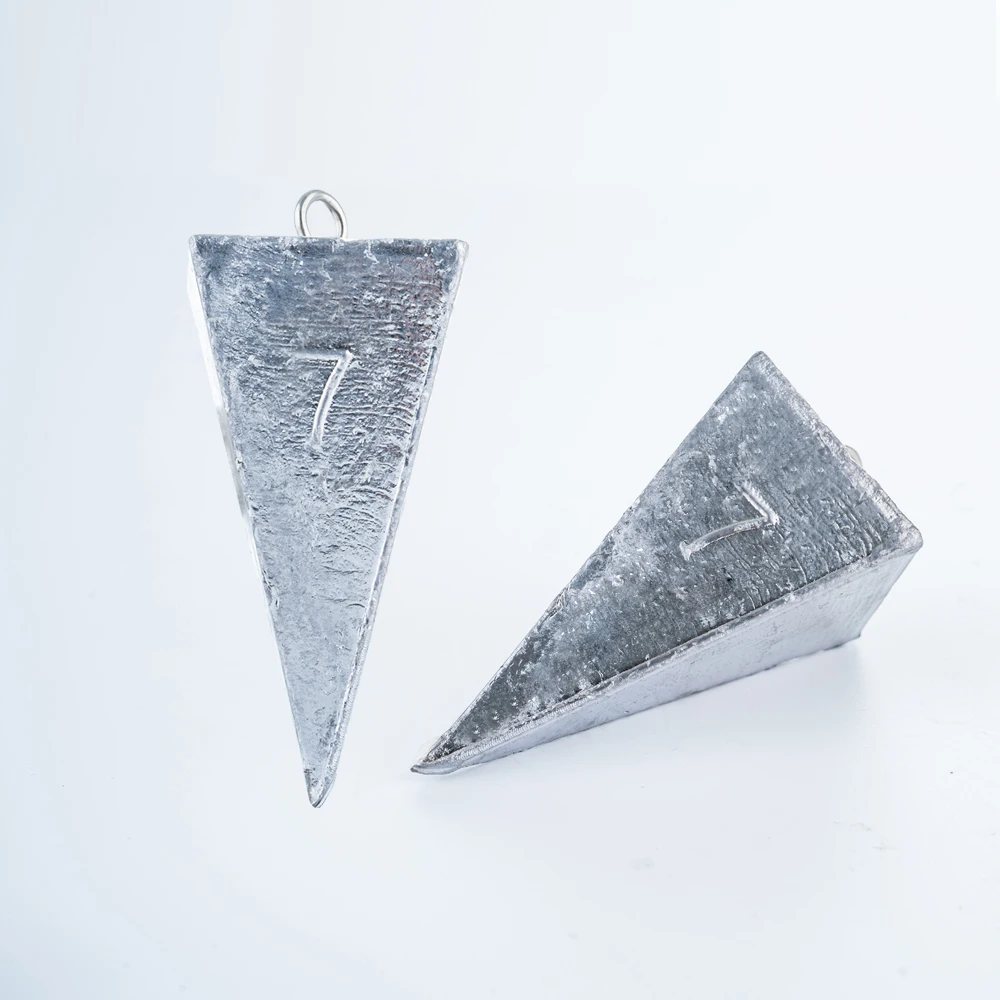 4 Stück Angelplatinen, dreieckige PyramidSurfgewichte, 1 Unze, 2 Unze, 3 Unze, 4 Unzen, 5 Unzen, 7 Unzen, Kegel, 4 Ecken für Outdoor-Angeln – Detail 8