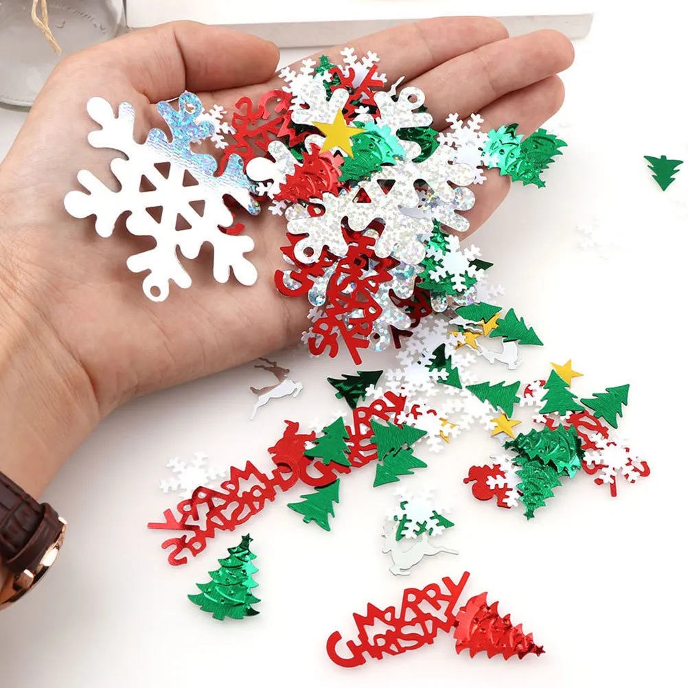 

1Pack 30g Christmas Confetti Sparkle PVC Sequins Santa Snowflake Deer DIY Decor Home Cafe Bar Party Accessories