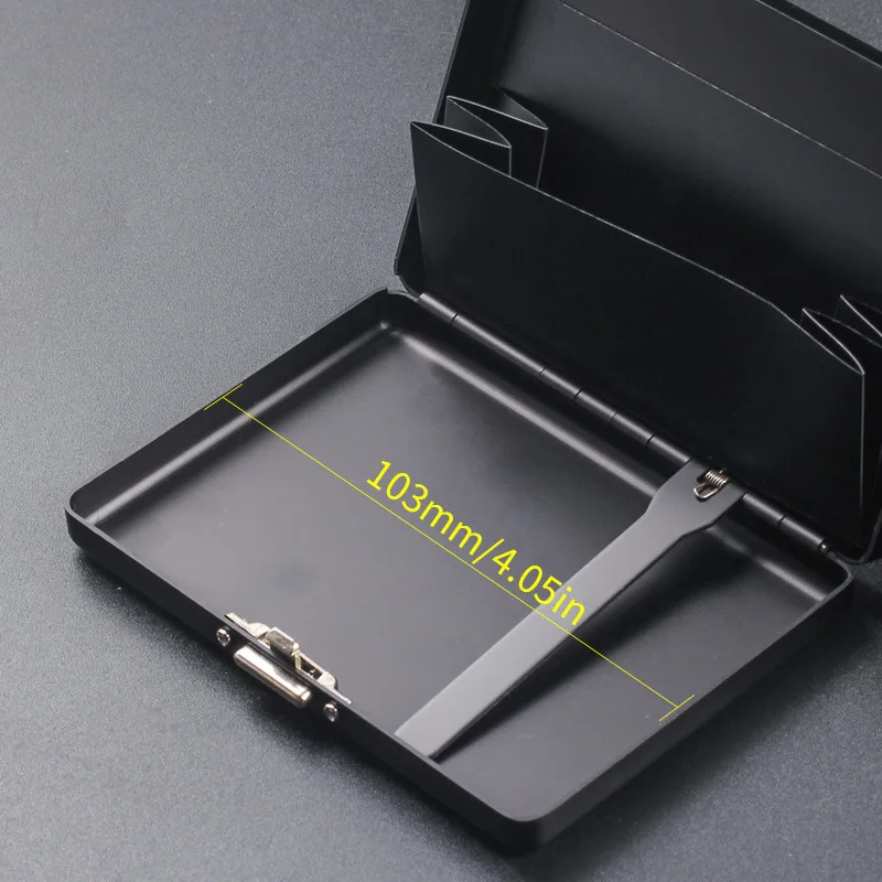 6/7mm Stainless Steel 9 Sticks Cigarette Box Slim Portable Metal Case for Medium Thick Cigarettes Accessories - view 3