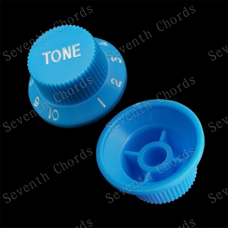4 Stück Grüne Blaue Rote Rosa Farbige E-Gitarren-Drehknöpfe Potentiometer-Kappen Lautstärke-Ton Musikinstrument Zubehörteile – Detail 18