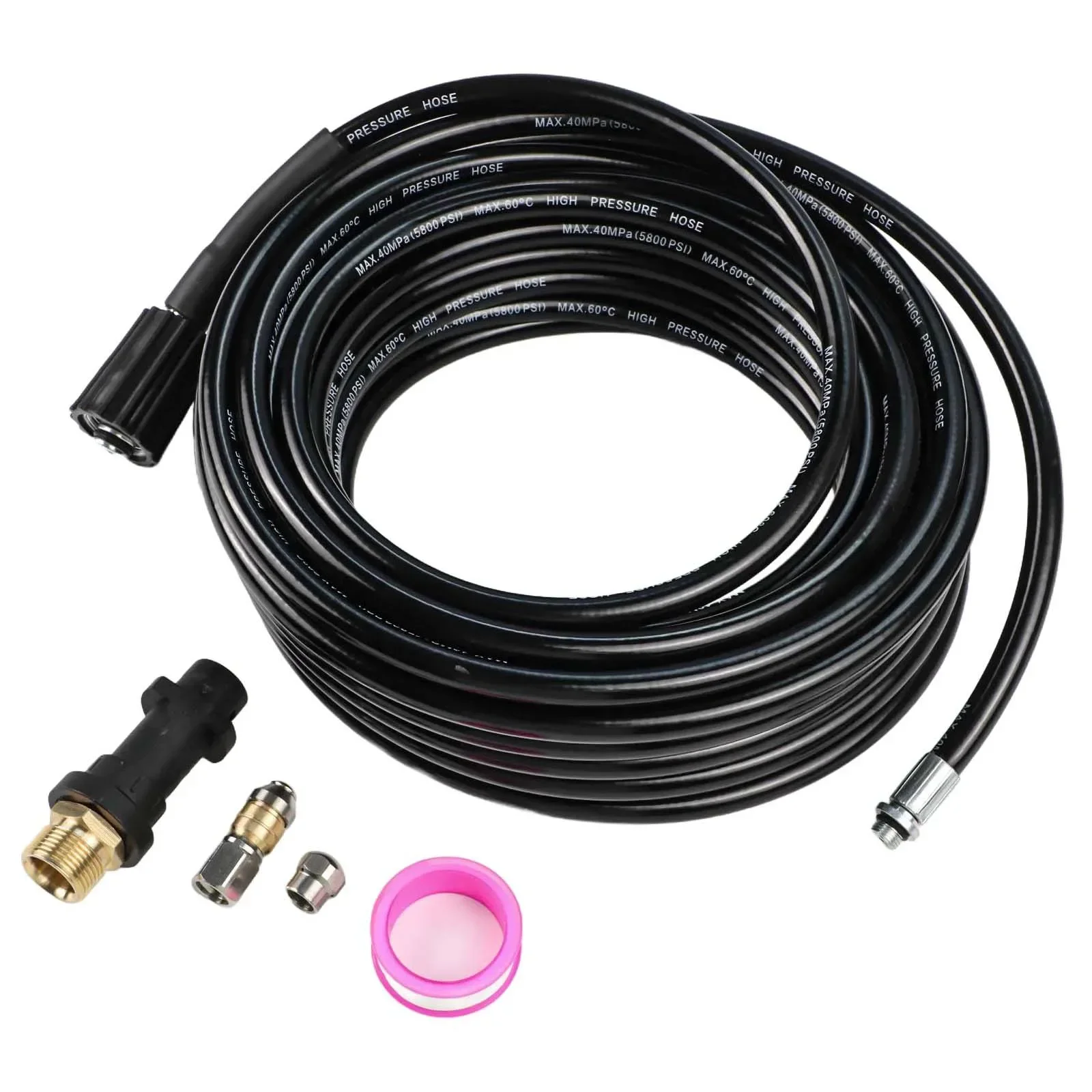 

1pc 15/20M Pipe Cleaning Hose Set Pressure Washer Hose Kits Pipe Cleaning Hose For Karcher K2 To 7 Pressure Washers Accessories