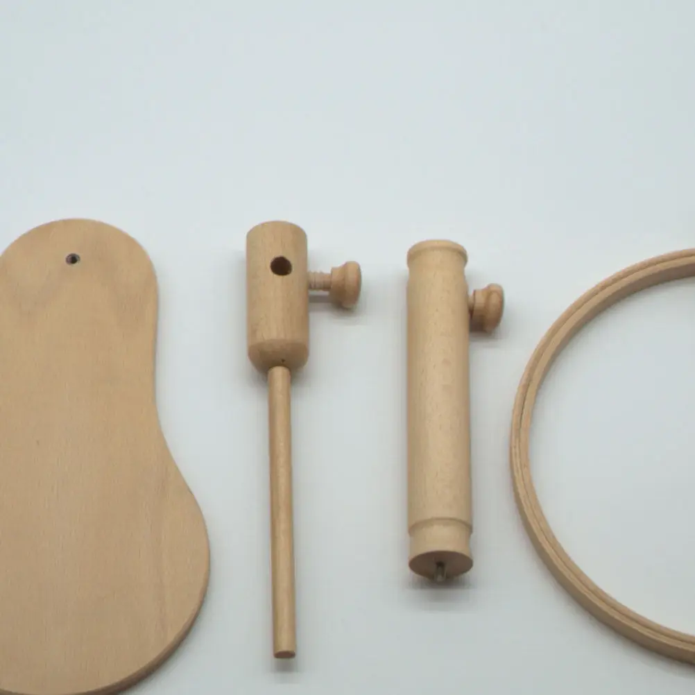 

1Set Wooden Embroidery Hoop Kit with Adjustable Rotating Rack 18Cm 21Cm Diameter Cross Stitch Frame for Hand Stitching Craft