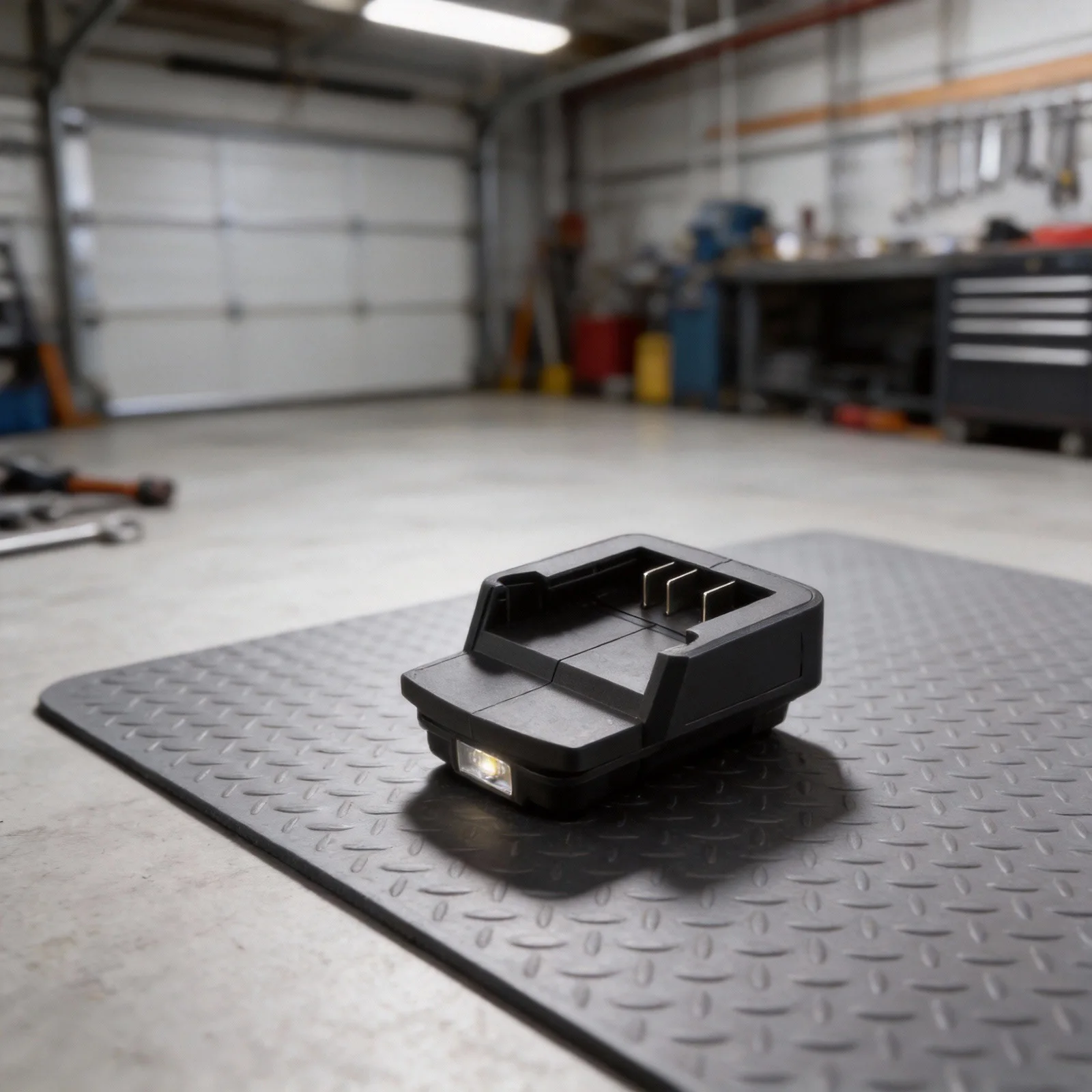 LED Flashlight USB Charger Adapter For Dongcheng 18V Battery Tool Converter Lamp For Mobile Phone Charging Black