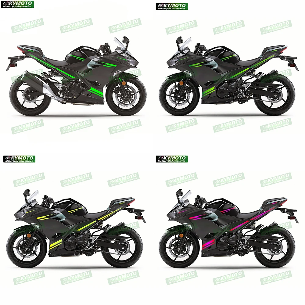 

For NINJA400 NINJA 400 EX400 2018 2019 2021 2022 Motorcycle Accessories Sticker Fairing Line Decal Reflective Full Vehicle Kit