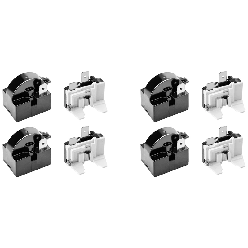 

2X 1 Pin QP2-4.7 PTC Starter Relay,1 Pin Refrigerator Starter Relay And 6750C-0005P Refrigerator Overload Protector