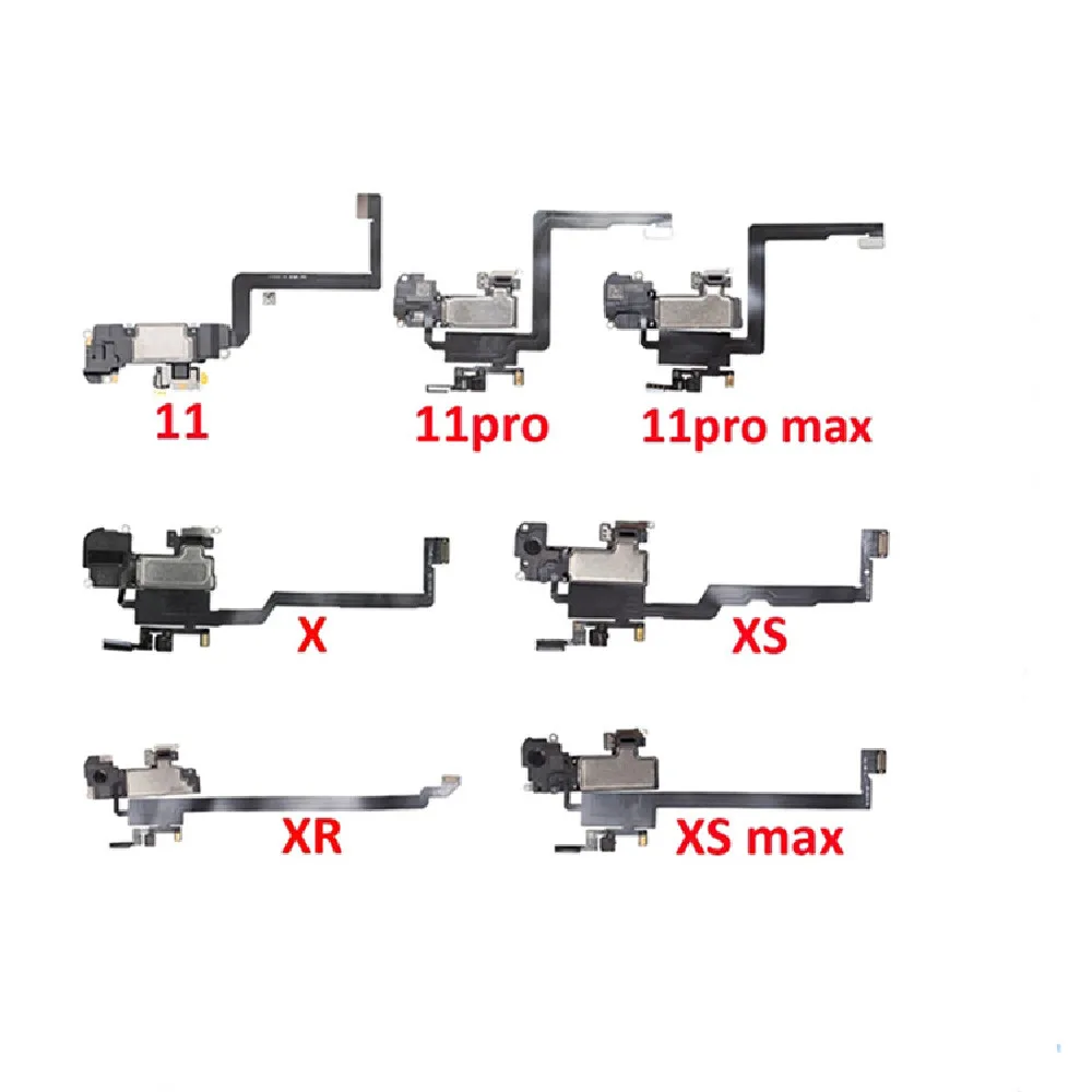 1Pcs Earpiece With Proximity Light Sensor Flex Cable For iPhone X XR XS MAX 11 12 Pro max Mini Ear Speaker Replacement Parts image 4
