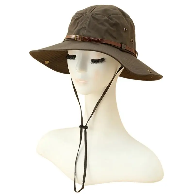 

39BB Women Visor Hat Wide Brimmed Sun Protective Fisherman Hat Sunproof Beach Hat