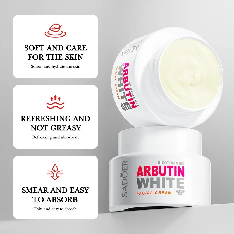 

SADOER Niacinamide Arbutin Facial Cream Moisturizing Brightening Nicotinamide Face Cream Improve Dryness Smooth Korean Skincare