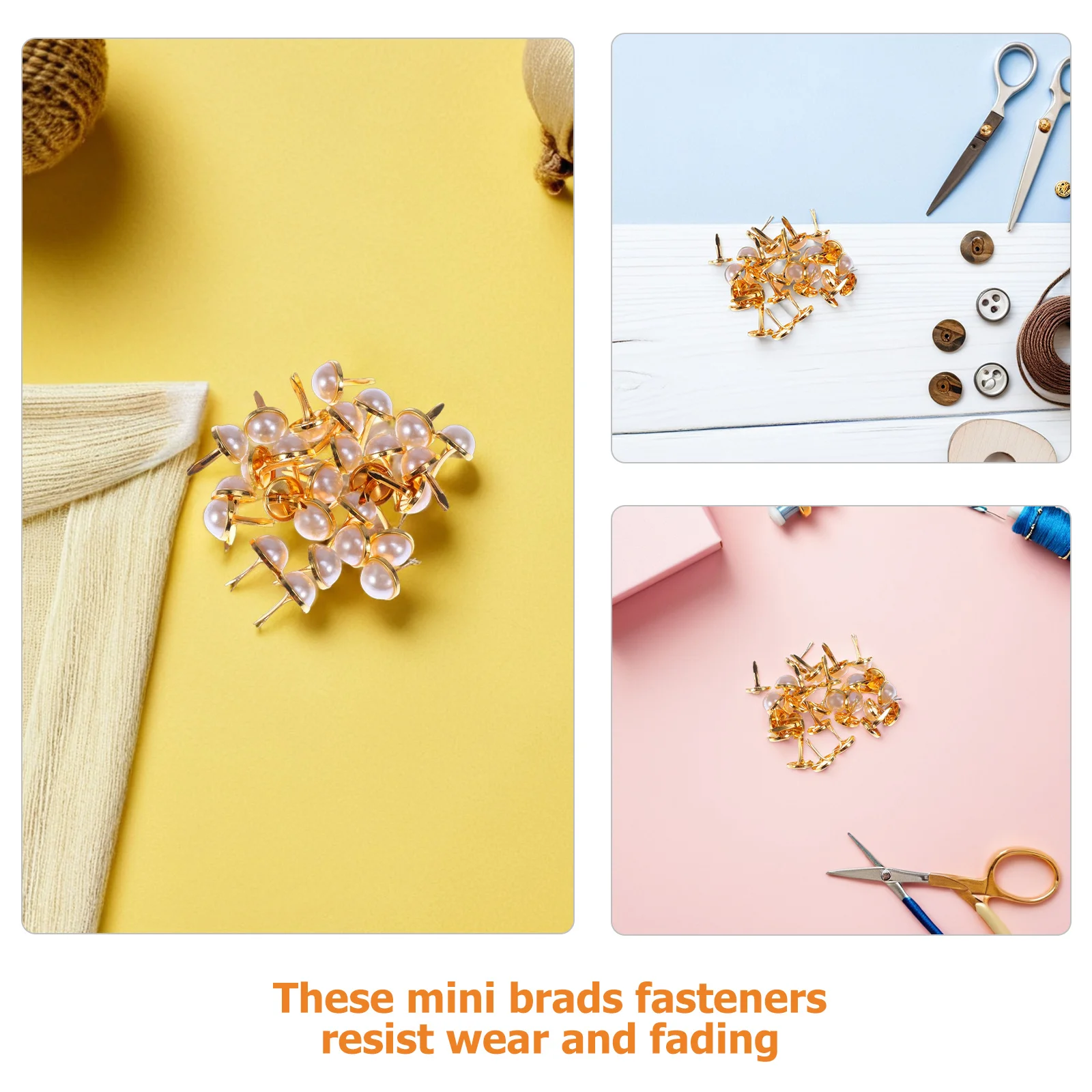 120 قطعة مشابك اللؤلؤ نصف المستديرة 12 مللي متر مشابك اللؤلؤ المعدنية الذهبية المقلدة لسكرابوكينغ Crafts بها بنفسك الحرف الملابس النسيج الديكور