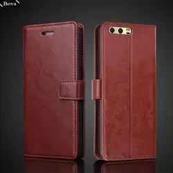 Card Holder Cover Leather Case for Huawei Honor 9 Pu Leather Flip Cover Retro Wallet Phone Case Honor9 Business Fundas Coque