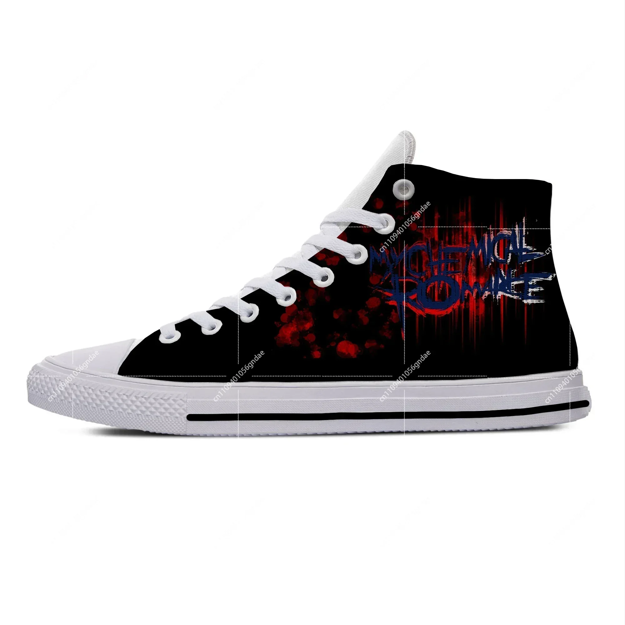 Hot Summer My Chemical Romance MCR Rock Band Funny Casual Shoes High Top Lightweight Men Women Sneakers Breathable Board Shoe view 3