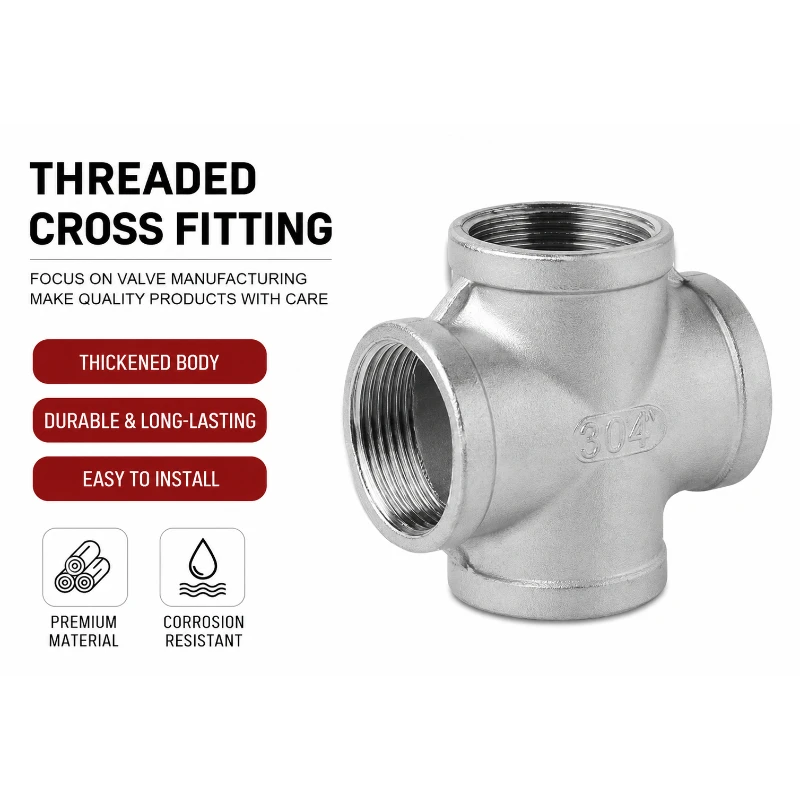 BSP Male+Female Threaded 3 4 5 Way Tee Y X Pipe Fitting 1/4