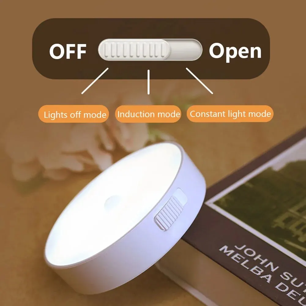 Human Intelligent Light Portable LED Night USB Charging Induction Emergency Bedside Cabinet WardrobeAutomatic Switch Lighting