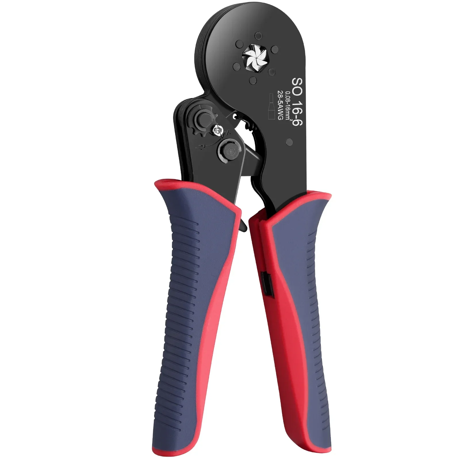 Ferrule Crimping Tool 0.08-16mm² 28-5AWG Ferrule Crimper Self-Adjustable Ratchet Bootlace Ferrules Plier