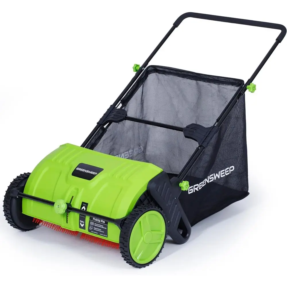 

Pickup Pro 2 Lea & Lawn Sweeper – Push Powered Garden Sweeper or Grass Clippings, Leaves & Debris – Manual Push Yard Sweeper wit