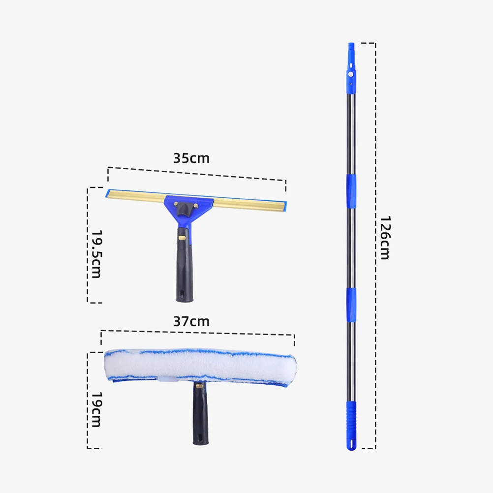 Glass Cleaning Scraper Microfiber Window Scrubber Squeegee Cleaner Smooth Surface Abs Extendable for Car Professional