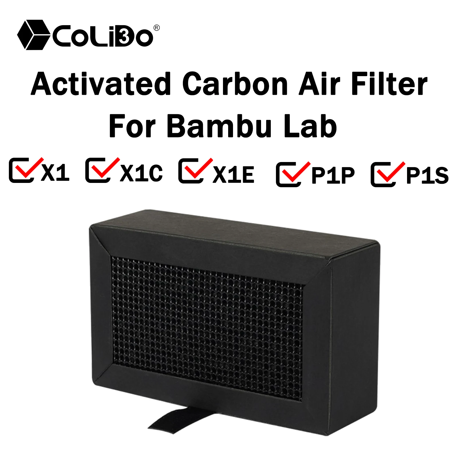 

For BambuLab X1 X1C P1P P1S Filter Replacement Activated Carbon Filter Air Purifier Filter For Bambu Lab 3d Printer Parts