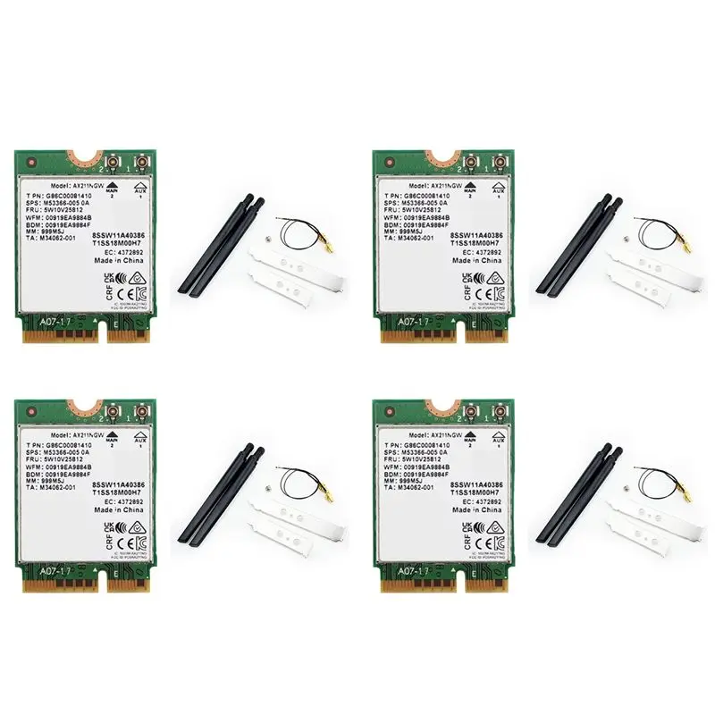 m51k-4x-ax211ngw-dual-antenna-wifi-6e-m2-key-e-cnvio2-24ghz-5ghz-wireless-network-card-80211ac-bluetooth-52-adapter