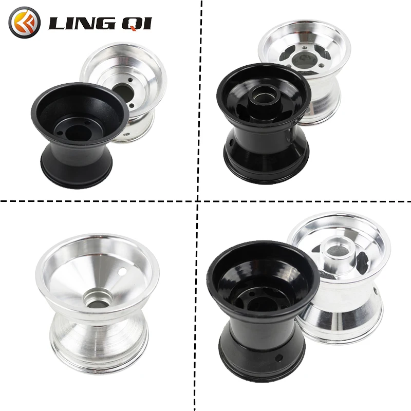 LINGQI Universal Aluminium Alloy Go Kart 5 Inch 125mm Front Wheel Rim Fit For Four-wheel Scooter Drift Car 10*3.6-5 Wheel