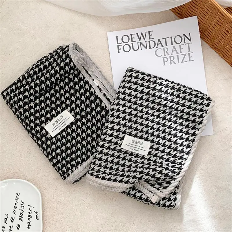 

Кашемировый шарф с имитацией «гусиные лапки», осенне-зимний теплый утепленный шаль для мужчин и женщин, популярный двусторонний шарф, аксессуары, подарок