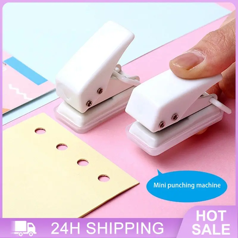 Mini Hole Punch Comes With Lock Durable Student Stationery Compact Size 40g Hole Punch Binding Stationery Single Hole Punch