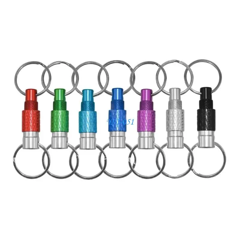 E15A Quick Release Separate Keyrings Pull Apart Keychain Split Rings Breakaway