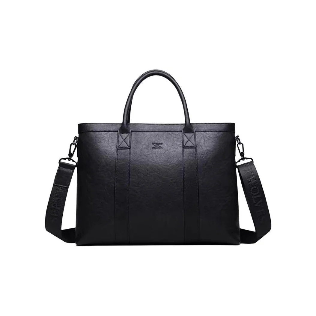 SEPTWOLVES Cow Leather Briefcase Large Men's Black CD150352-1zx