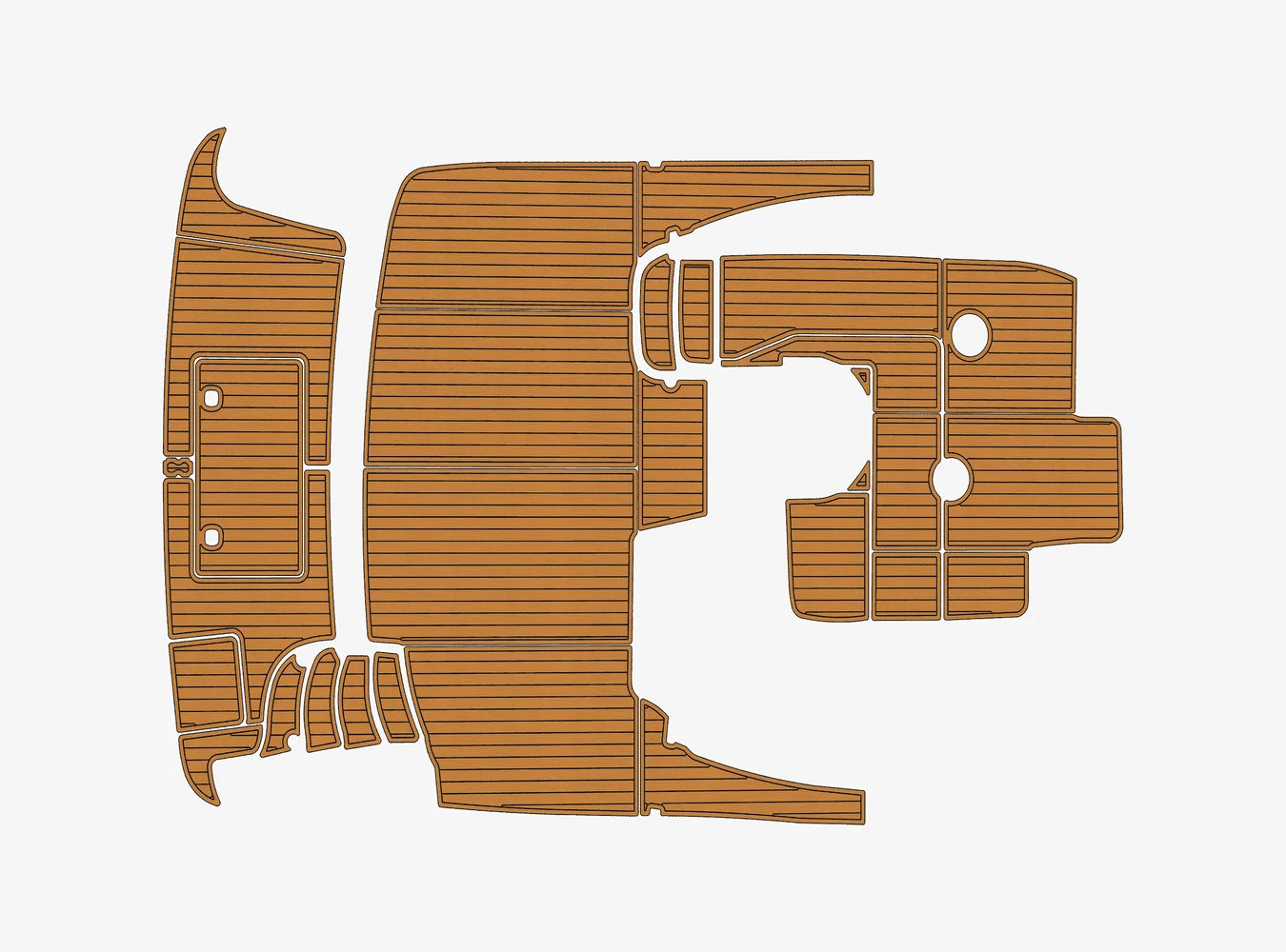 

1996-2002 Sea Ray 420 After Cabin 1/4" 6mm EVA foam Non-Slip PVC Teak Decking marine Mat seadek aqua carpet Marine Floor