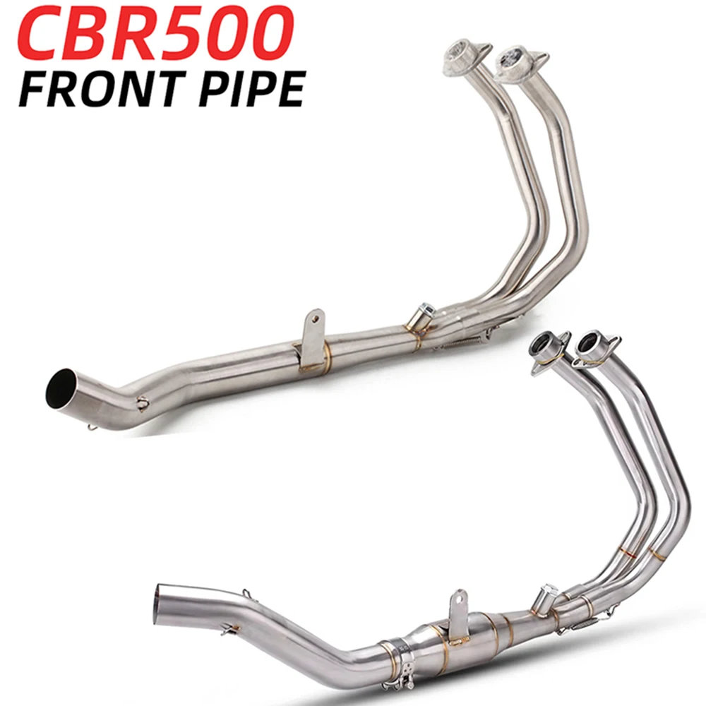

Slip On Motorcycle Exhaust Escape Stainless For Honda CB500X CB500F CBR500R 2013-2024 Front Tube Link Pipe Racing Line
