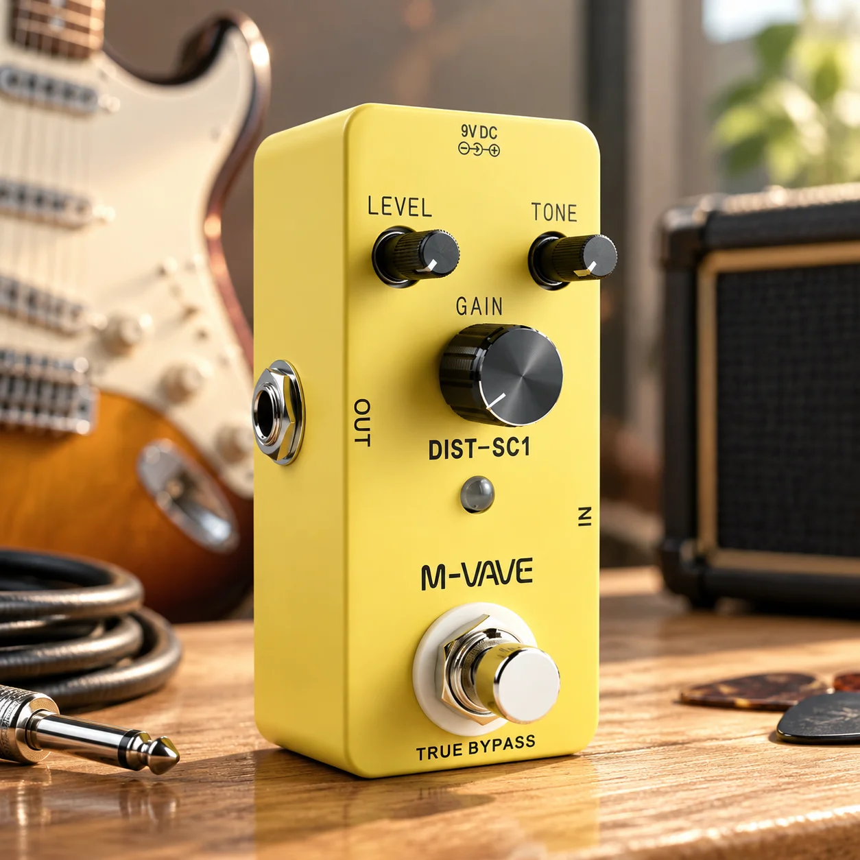 Portable Guitar Distortion Effect Pedal Compact Stompbox Rock Sound Processor For Electric Guitar Instrument Accessory