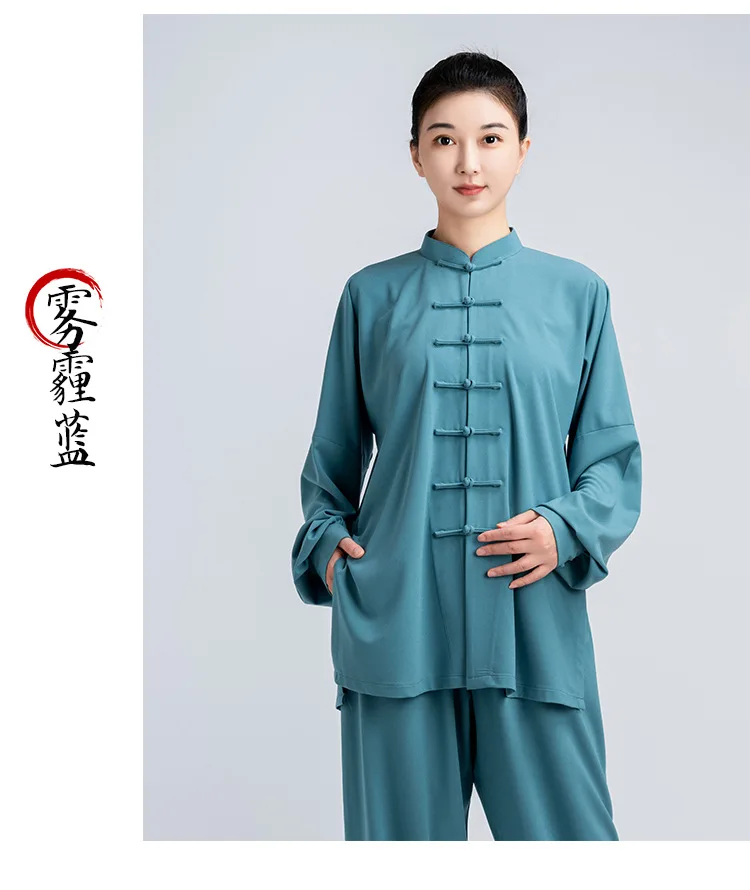 Tai-Chi-Anzug aus Baumwoll-Leinen für Damen und Herren, 5 Farben, Kampfkunst-Kung-Fu-Anzug für Baduanjin-Aufführungen, Frühling/Sommer – Detail 14