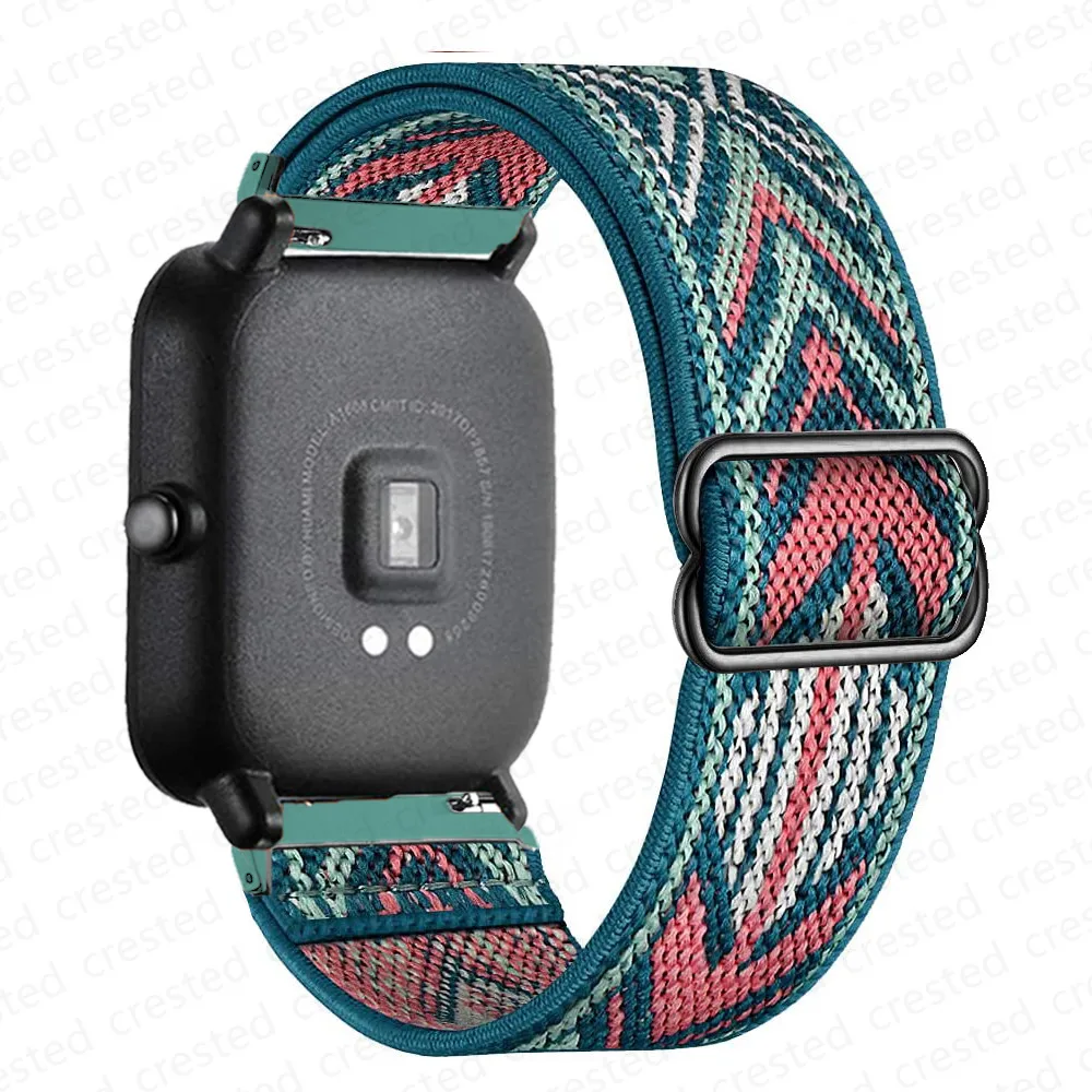20mm/22mm band For Amazfit GTS 4/2/2e/3/GTS2 Mini/GTR 4/3/Pro/GTR2/47mm/42mm/stratos Nylon correa Bracelet Amazfit bip strap image 3