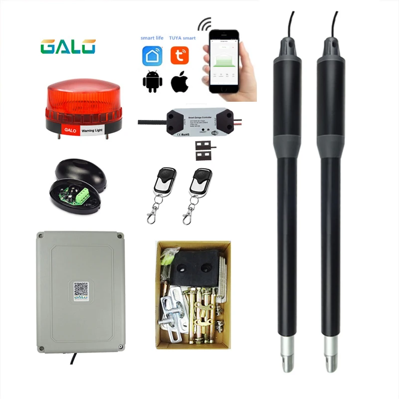 Wifi Controller AC220V Elektrische Lineaire Actuator 300kgs Motor Motor Systeem Automatische Draaipoort Opener Met Dual Dikke Armen Kit - afbeelding 1