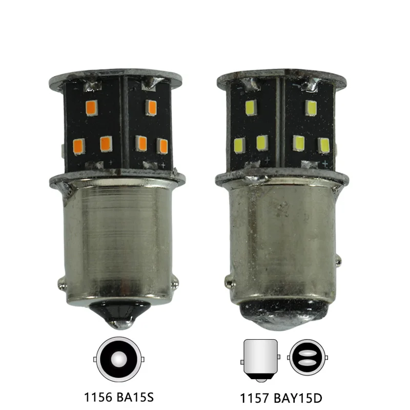 Canbus No Error LED Bulb P21W 1156 BA15S 1157 BAY15D 6-24V Super Bright Turn Signal Brake Tail Lamp Auto Truck Bus Bombilla LED