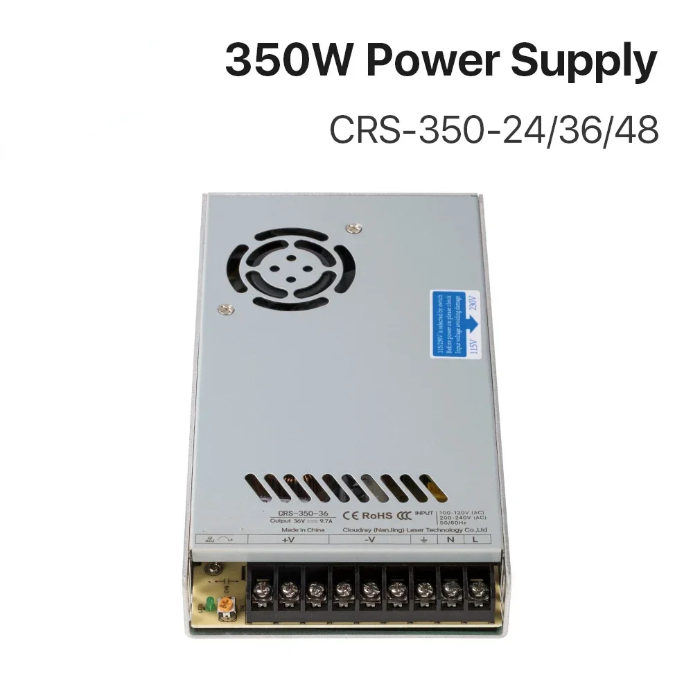 CRS-350-24/36/48 Switching Transfer Power Supply 24V 14.6A 36V 9.7A Output for Stepper Motor CO2 Laser Cutting Machine