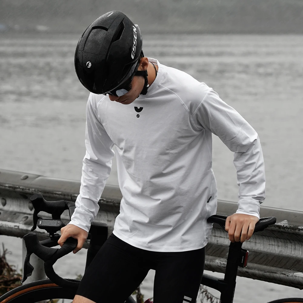 YKYWBIKE Herren Casual Radtrikot Langarm Outdoor Sport Schnelltrocknendes Hemd Rennrad DuPont Sorona Fahrradbekleidung – Detail 2