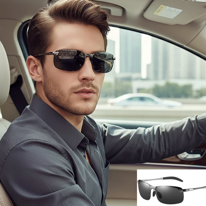 Polarisierte, intelligente, lichtempfindliche, metallwechselnde Sonnenbrille für Herren zum Angeln im Freien – geeignet für das Fahren von Tag und Nacht 3043 – Detail 1