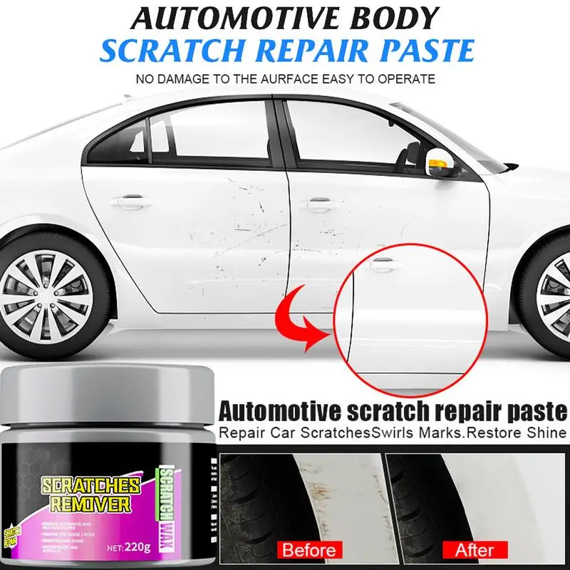 Car Wax Paste Professional Car Scratch Remover Polishing Wax 220g Repair Paste For Deep Scratches On Car Paint Surface For