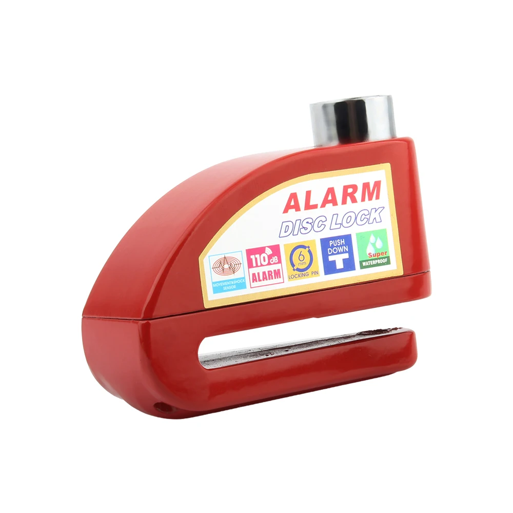 Bloqueo de alarma para motocicleta, freno de disco de rueda con llave para motocicleta, Scooter, bicicleta, impermeable, antirrobo, aleación de aluminio, freno de seguridad Loc