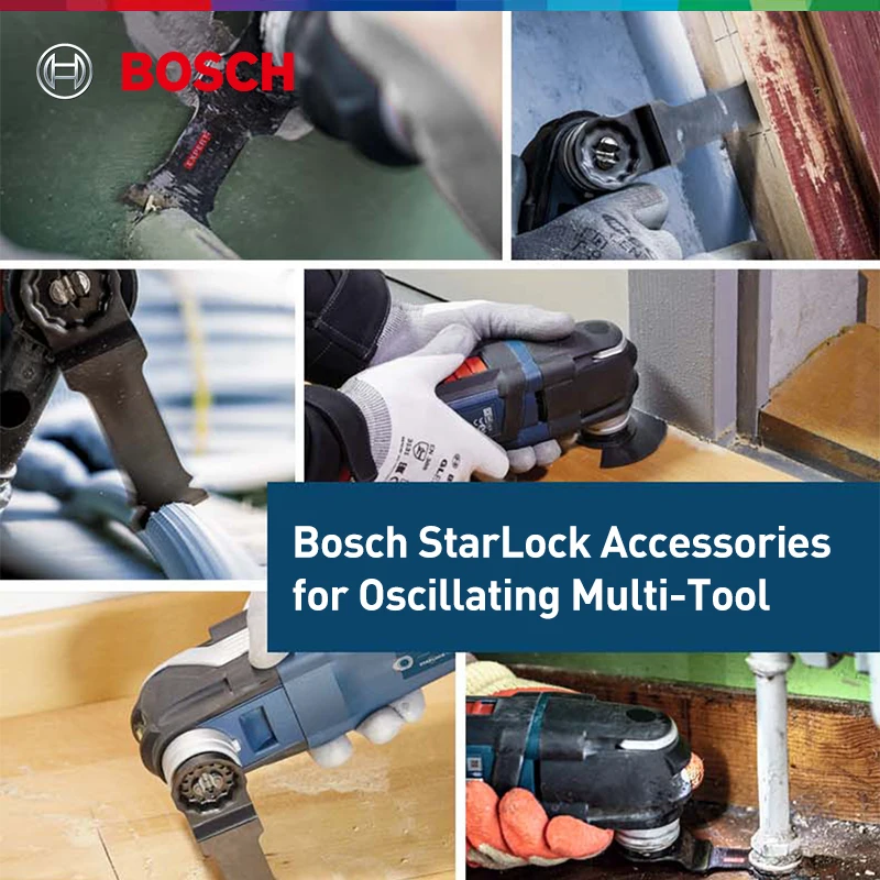 Bosch StarLock Multi Tool Blades 3D Star Mount Quick Change Bimaterial Wear Resistant Coating Oscillating Saw Accessory