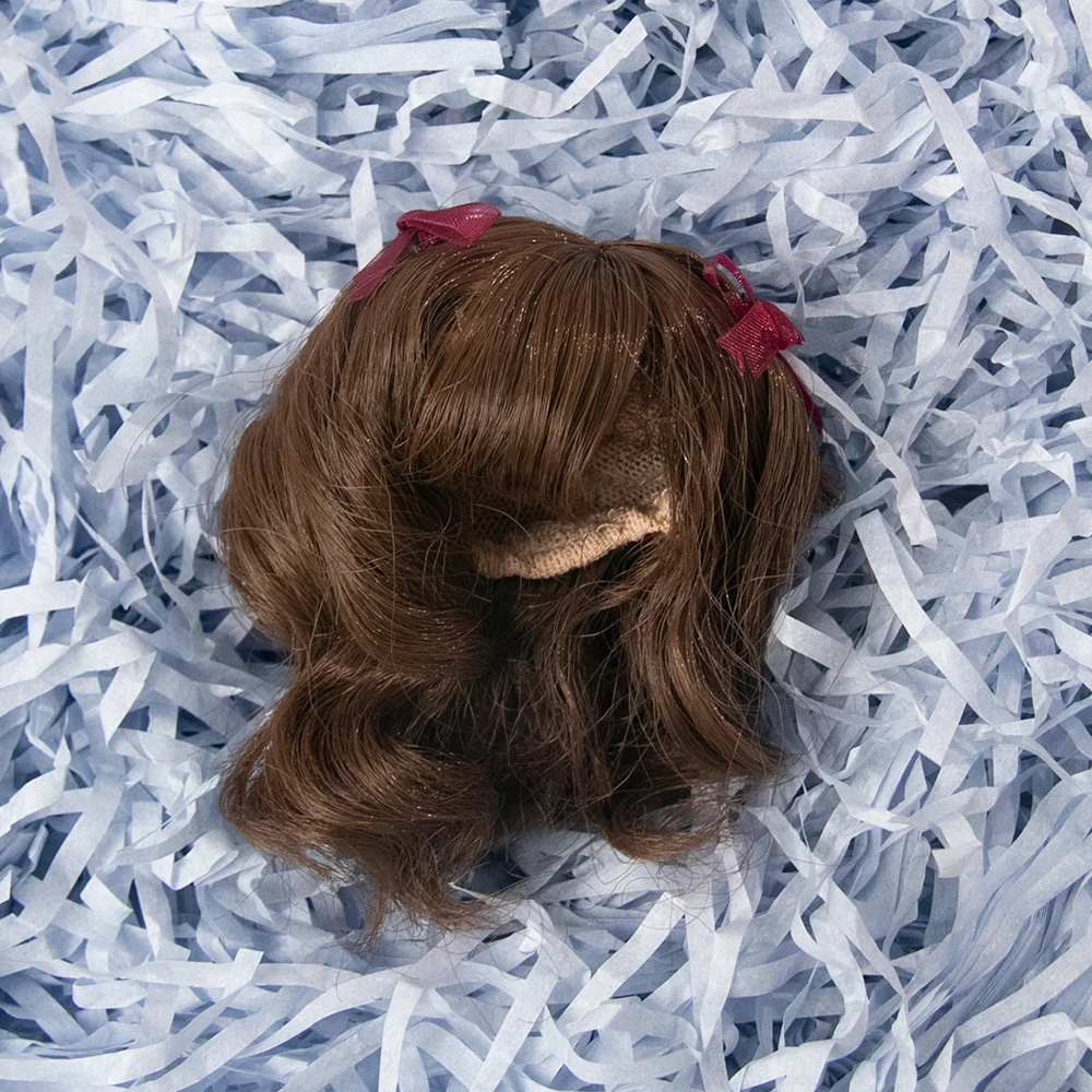 

BJD doll wig 1/8 MSD YOSD DD wig pink Golden white Bangs Ponytail Long Curly Hair BOBO Short Hair Straight hair Wigs for doll