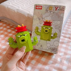 Plants VS Zombies Mini Building Block para Crianças Pequenos Blocks de Desenhos Animados, Peashooter, SunFlower, Chomper Assemble, Action Model Doll Toy