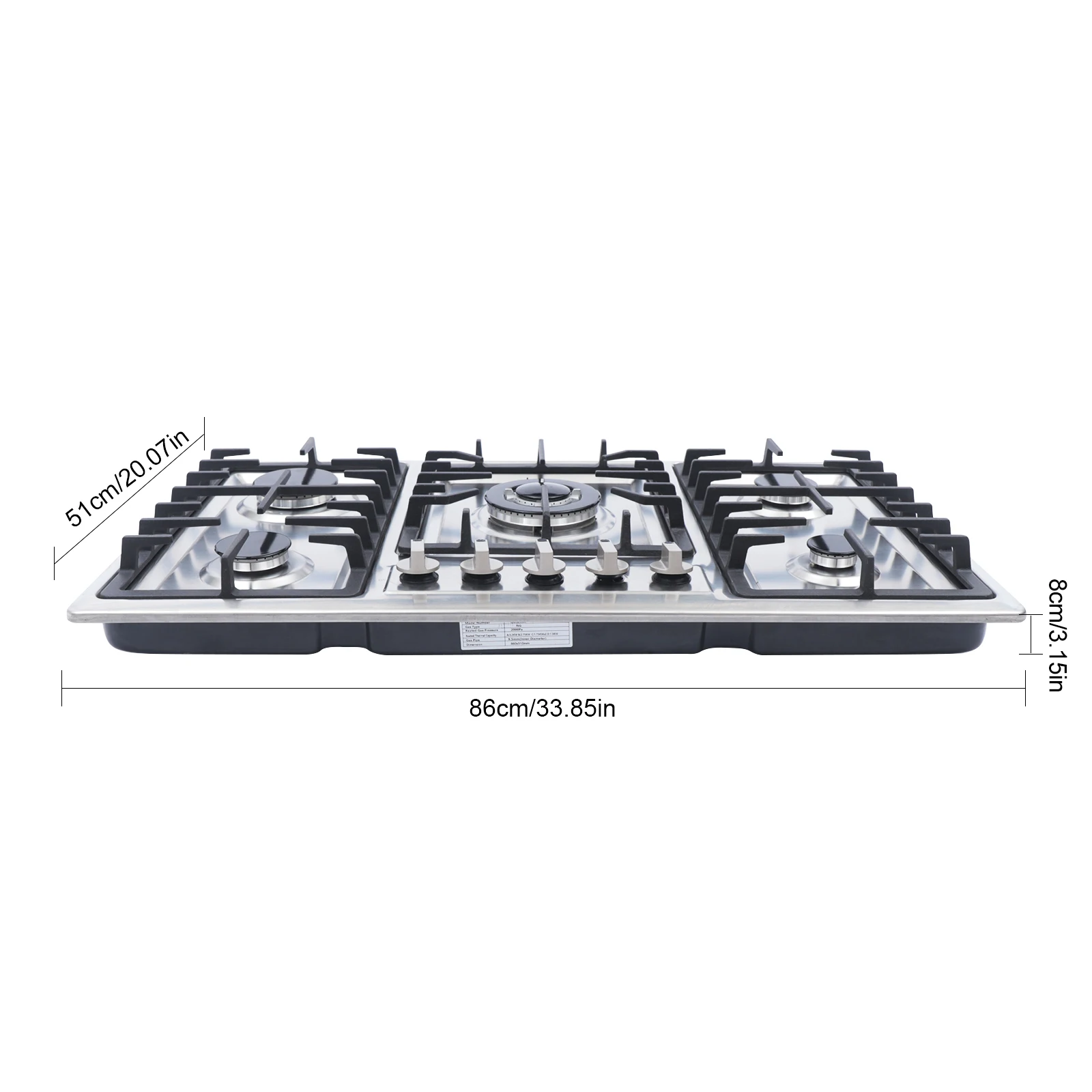 Imagem -03 - Fogão a Gás de Queimadores Embutidos Fogão Máquina de Cozinhar a Gás de Cozinha Aço Inoxidável