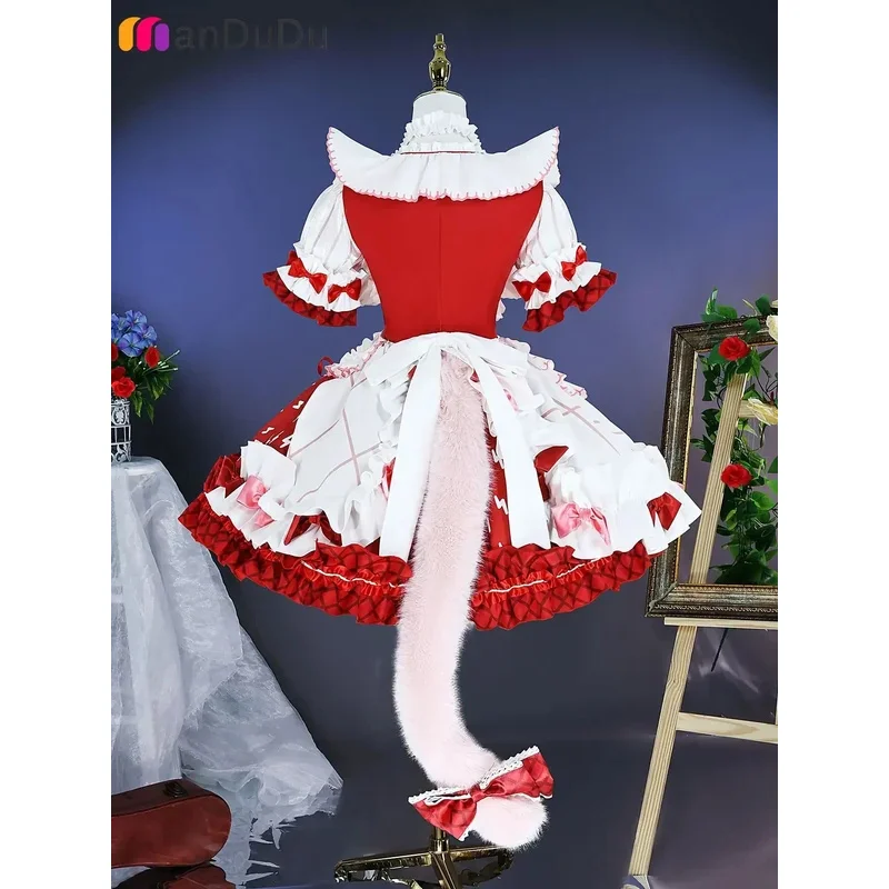 qq34Goldenglow الفرسان السوسي بريق تأثيري حلي لعب الأدوار فستان Hallowmas زهرة البيت الشاي شعر مستعار للحفلات الرسوم المتحركة Pr #3