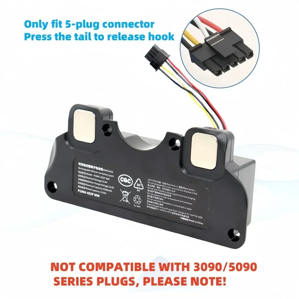 100% nuova batteria di ricambio 6500mAh per CECOTEC CONGA 4090 4490 4590 4690 Robot aspirapolvere accessori pezzi di ricambio strumento